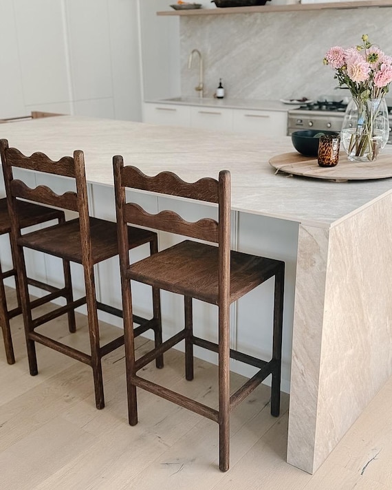 Tarang Counter Chairs Oak Wood Bar Chair.