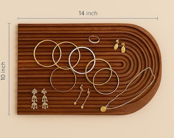 Wooden Jewelry Tray: Rainbow Arch Decor, Photography Prop