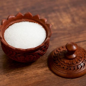 Sugar Pot Spice Jar Salt Cellar Kitchen Canister Vintage Style Eco Friendly Storage Container Rustic Gift for Wedding Mom Or Her
