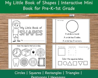 My Little Book of Shapes | Interactive Mini Book for Pre-K–1st Grade
