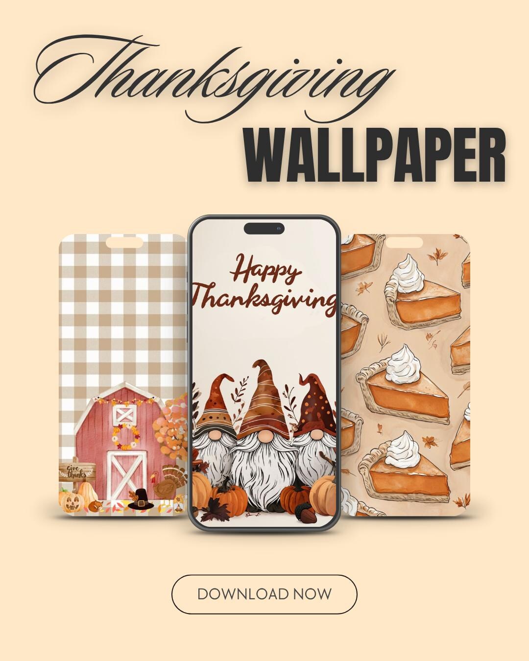 Thanksgiving Aesthetic Wallpaper,cozy Fall Autumn Dinner Aesthetic