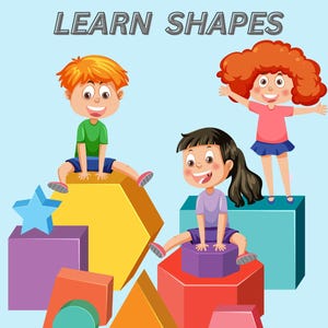 Learn the Shapes, Shape Play Book, Shapes for Kids, Funny Shapes Book, Shape Hunt Game, Smart with Shapes, Preschool Shapes, Tiny Shapes Fun