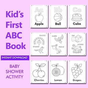ABC Alphabet Coloring Book for Kids | A-Z Printable Letters | Educational Preschool PDF | Toddler Activity | Instant Download