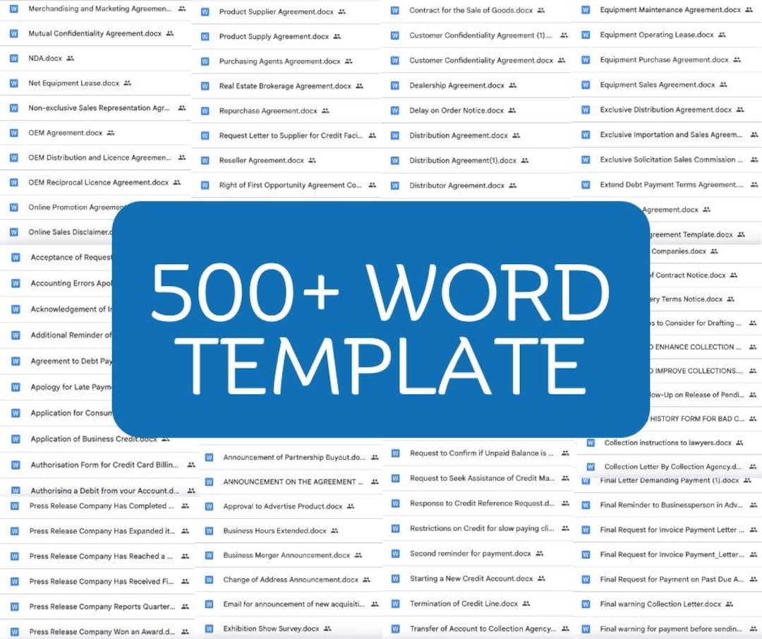 500+ Microsoft Word Templates Mega Bundle | Editable Business Docs ...