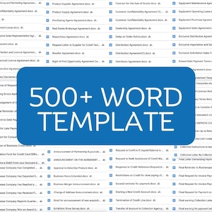 500+ Microsoft Word Templates Mega Bundle | Editable Business Docs, Planners, Resumes, Checklists, Contracts, Instant Download