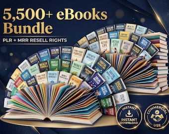Paquete gigante de más de 5500 libros electrónicos / Derechos de reventa PLR/MRR / Autoayuda empresarial y finanzas / Descarga instantánea en PDF