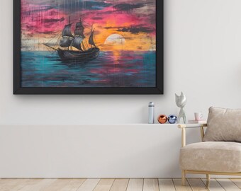 Contemporary Printable Painting | Geometric Abstract Wall Art | Modern Digital Download | Wall Decor