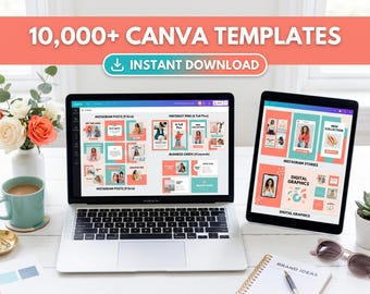 10,000+ Editable Canva Templates, Lead Magnet (Digital Download)