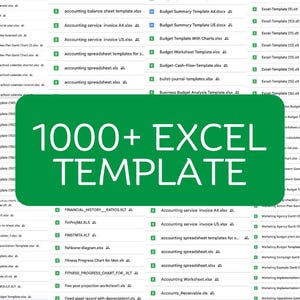 1000+ Excel Collection Bundle | Spreadsheet Templates | Financial & Business Excel Sheets | Data Analysis Tools | PLR | Digital Download
