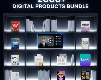 Pacchetto di oltre 2000 prodotti digitali / eBook PLR, modelli Canva, corsi / Diritti di rivendita MRR / Reddito passivo / Download immediato