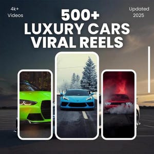 500+ Luxury Car Reels Bundle – Viral Automotive Videos for Instagram, TikTok & YouTube Shorts | PLR + MRR | Digital Download