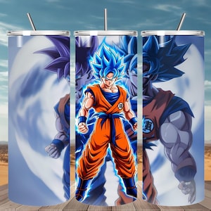 Dragon Ball Z Tumbler Wrap, 90s Anime Goku Design, 20oz PNG Digital Download