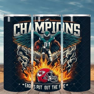Eagle Football Tumbler Wrap PNG, Sports 20oz Skinny Sublimation Tumbler Wrap, Tshirs Design, Tumbler Png, Instant Download, Game Day