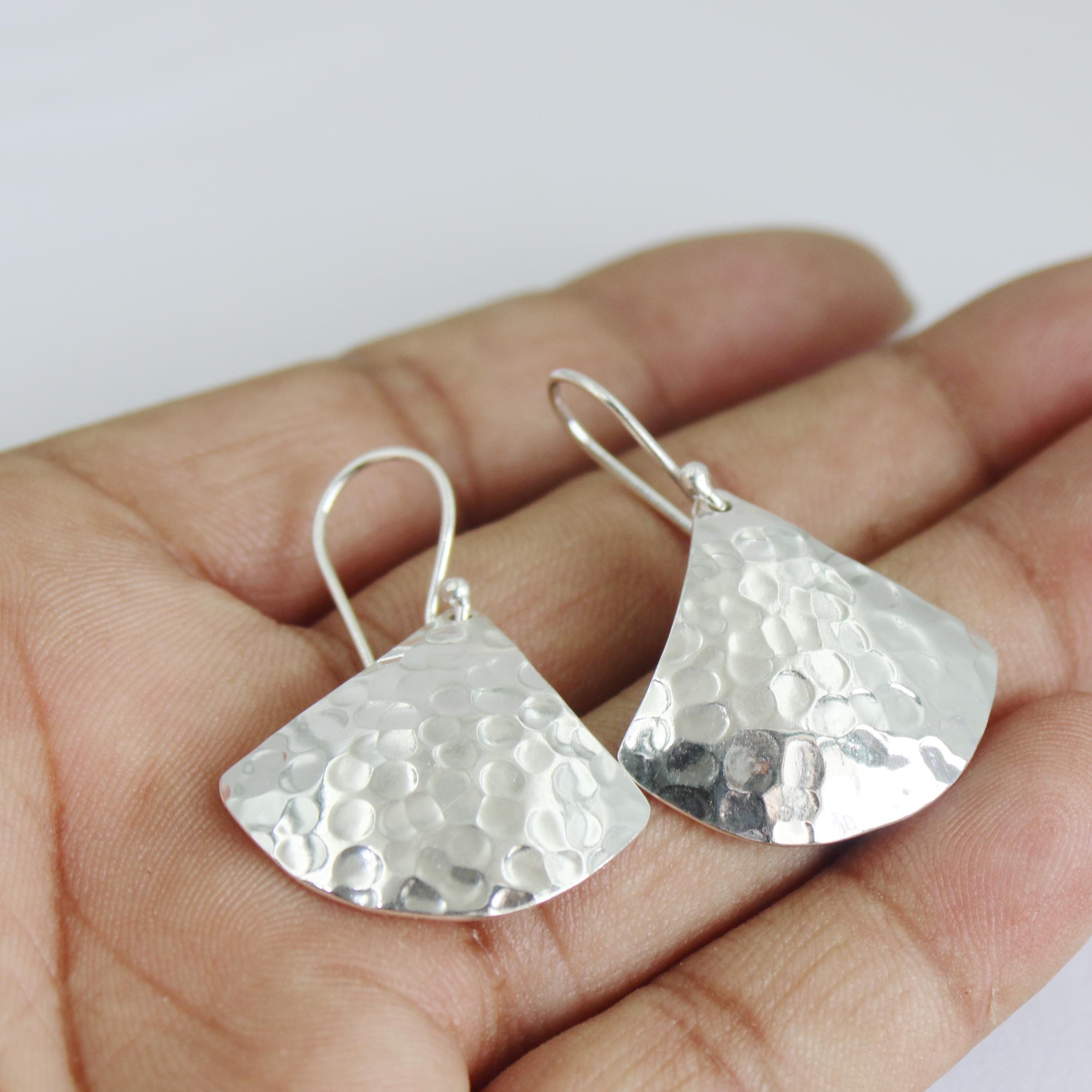 AeraVida Orecchini Pendenti A Ventaglio In Argento Sterling 925 - Fatti A Mano In Thailandia, 58mm