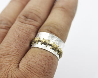 925 Sterling Silver Spinner Ring: Anxiety Relief, Meditation Band
