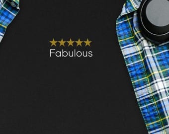 Fabulous Five Stars T-Shirt, Positive Vibes Apparel, Sparkly Star Tee, Gift for Her, Motivational Shirt, Trendy Design T Shirt
