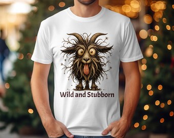 Camiseta de cabra salvaje: divertida y peculiar camiseta con gráficos de animales
