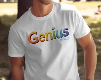 Camiseta Genius Inside: Diseño ingenioso y colorido, envío gratuito