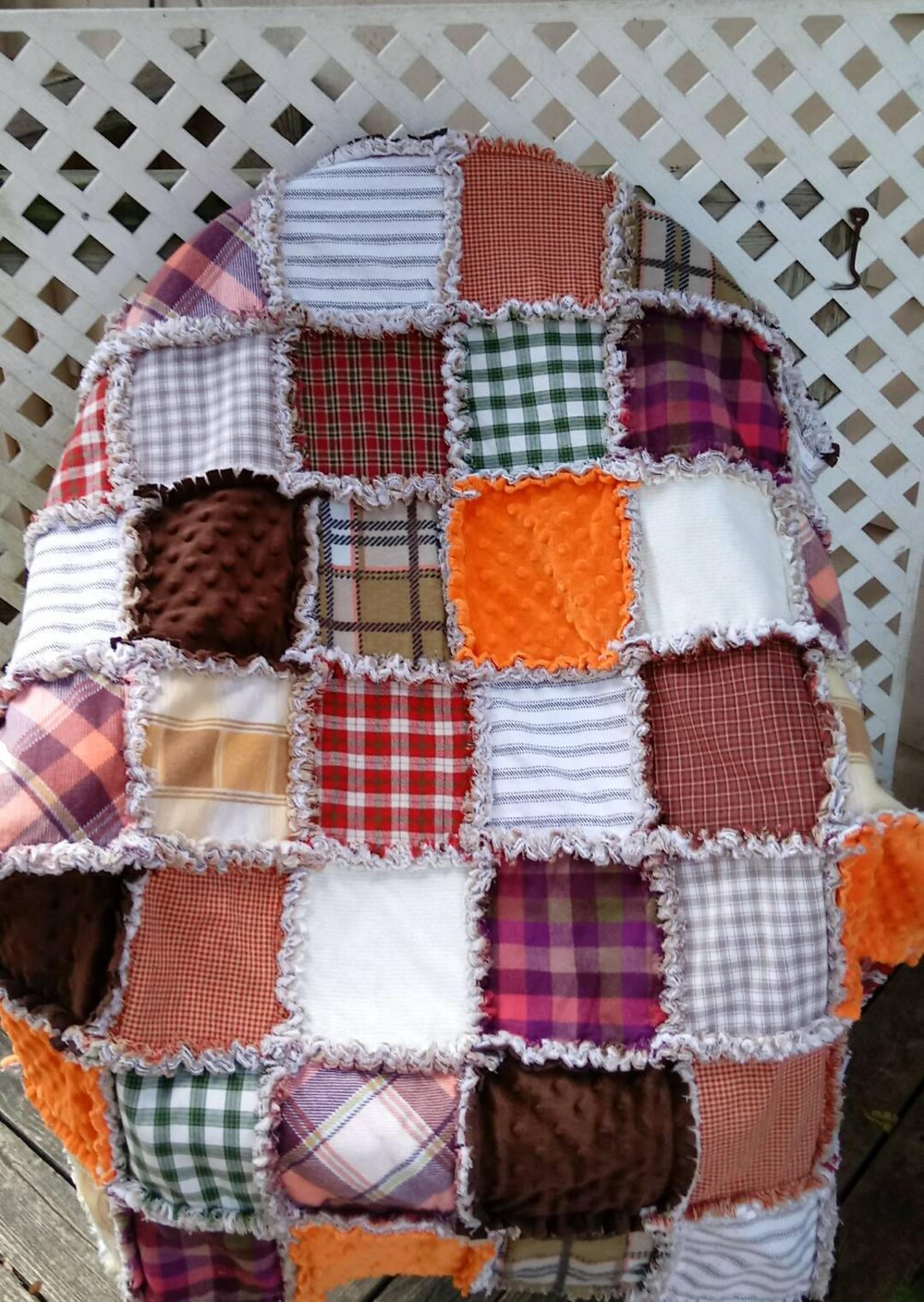 Fall Rag Quilt, Autumn Lap Quilt,small Throw, Crib Quilt, Fall Decor - Etsy