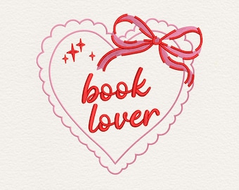 Diseño de bordado para amantes de los libros, bordado a máquina para amantes de los libros, patrón de bordado para amantes de los libros, bordado de lectura, descarga instantánea