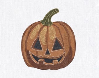 Halloween Pumpkin embroidery design, Jack o lantern embroidery design - Carving Pumpkin embroidery design - Pumpkin embroidery file