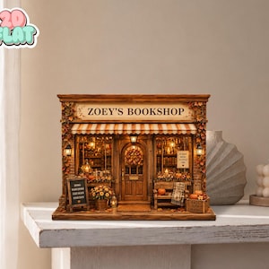 Bloc en bois personnalisé sur le thème de l'automne, décoration d'étagère automnale, présentoir de librairie chaleureux, décoration intérieure rustique d'automne, cadeau pour les amoureux des livres