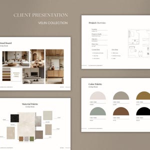 Interior Design Client Presentation Template | Canva Editable | Project Proposal Deck | Client Presentation | Interior Design Project
