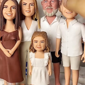 Action Figurine, Personalized Clay Sculpture, Parent Child Gift, Handmade Gift, Mother’s Day Gift, Family Memory Gift, Keepsake Gift.