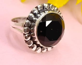 Black Onyx Ring: Handmade Sterling Silver Gemstone Ring