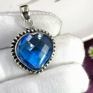 Handmade Tanzanite Pendant: Sterling Silver Boho Jewelry