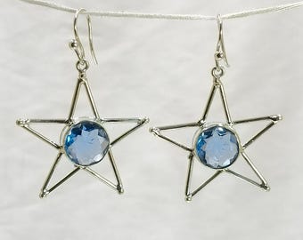 Tanzanite Dangle Earrings: Handmade 925 Sterling Silver Gemstone Jewelry