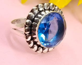 Handmade Sterling Silver Tanzanite Ring: December Birthstone Jewelry