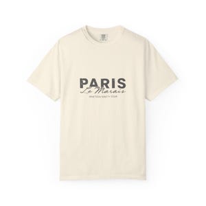 Paris City Cool Unisex Garment-Dyed T-shirt for Teenagers, Eiffel Tower Tee, France Travel Shirt, Trendy Tee, Parisian Gift, French Fashion