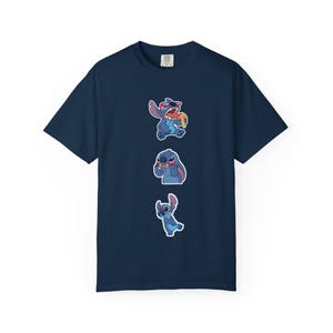 Stitch Cartoon Character Unisex T-shirt, Funny TV Series Tee, Cute Graphic Top, Gift for Disney Fans, Casual Wear Shirt