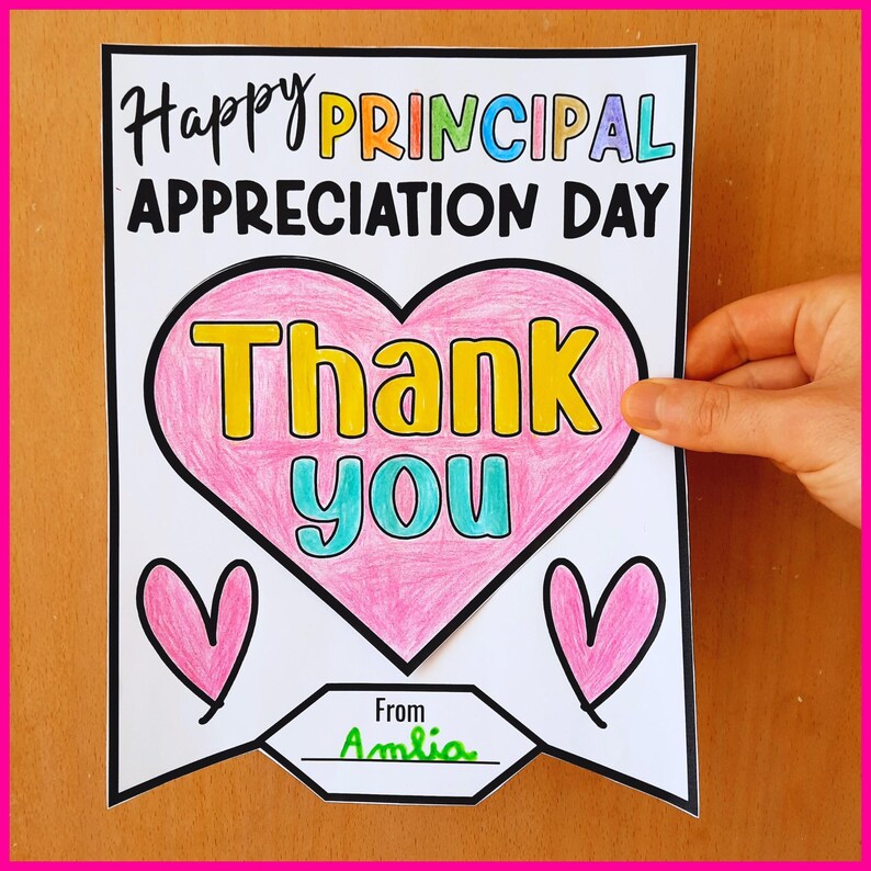 Principal Appreciation Day Thank You Cards, School Principal ...