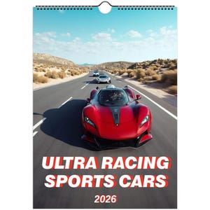 2026年ウルトラレーシングスポーツカーカレンダー。未来のスポーツカーレーシングカー