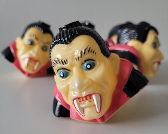 Vintage Halloween Vampire Head Light Covers, Dracula String Light Set (5)