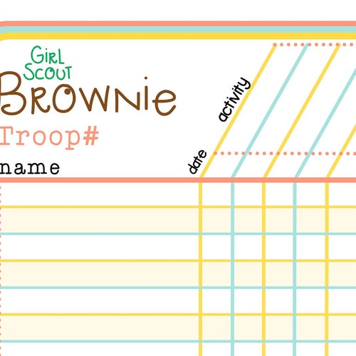 Brownie Girl Scout Meeting Agenda Editable Printable - Etsy