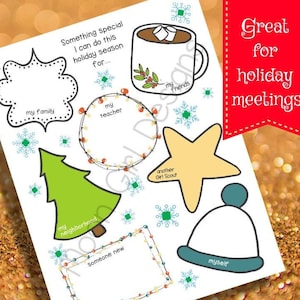 Girl Scout Holiday Christmas Activity Sheet Printable Virtual PDF Template