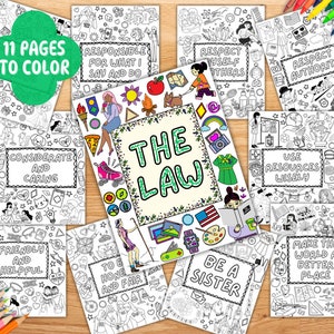 Girl Scout Law Coloring Pages Book Printable PDF Download Daisy Brownie Junior