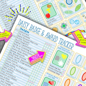 Daisy Girl Scout Badge Award Tracker Checklist Chart Compilabile Modifica Stampabile PDF Scarica