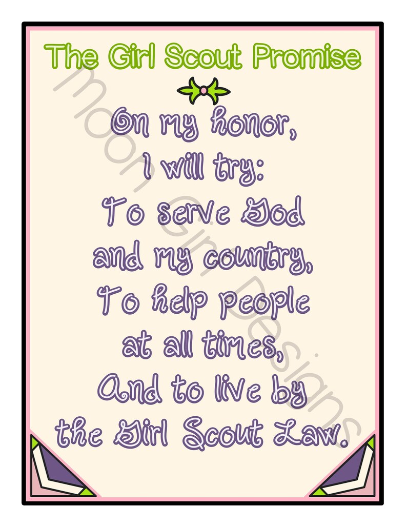 Lady Scout Warranty Entire Web page Printable Down load PDF photograph relating to Girl Scouts Promise Printable named Lady Scout Ensure Entire Site Printable Obtain PDF