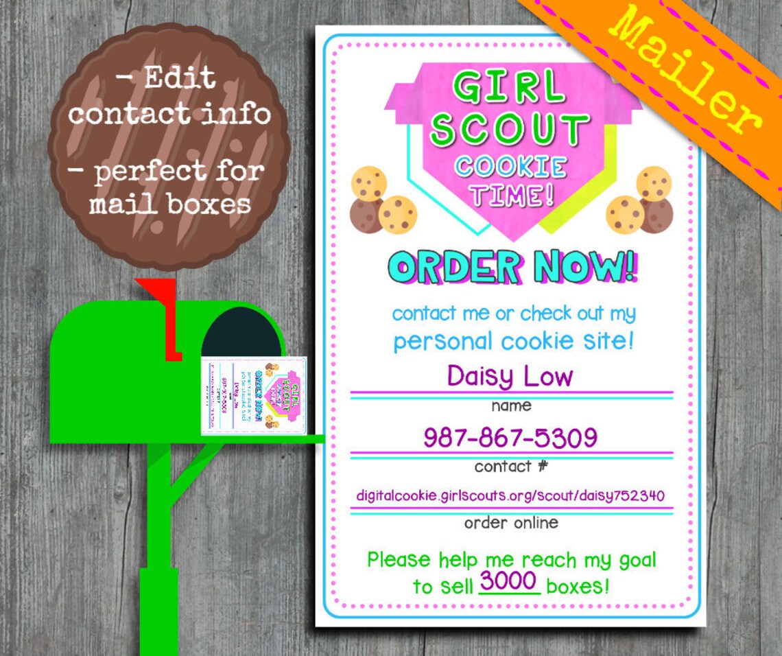 Girl Scout Cookie Order Mailer Flyer Contact Edit Printable Etsy girl-scout-cookie-order-mailer-flyer-contact-edit-printable-etsy