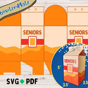 Girl Scout Senior Party Milk Carton Style Box Printable Template Cut Out PDF Paper Favor Party Digital Download Badges Bridging Cookie