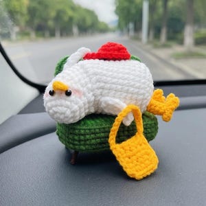 Padrão de crochê de Pato Entediado em PDF - Amigurumi de Pato Entediado Divertido - Tutorial de Crochê de Mini Pato Fofo - Padrão de Crochê de Animal Fofo