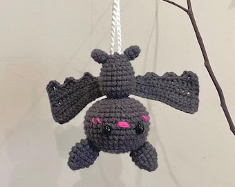 Crochet Bat PDF Pattern - Amigurumi Bat Hanging Decoration, Halloween Bat Crochet Pattern, Cute Bat Amigurumi, Spooky Crochet Decor