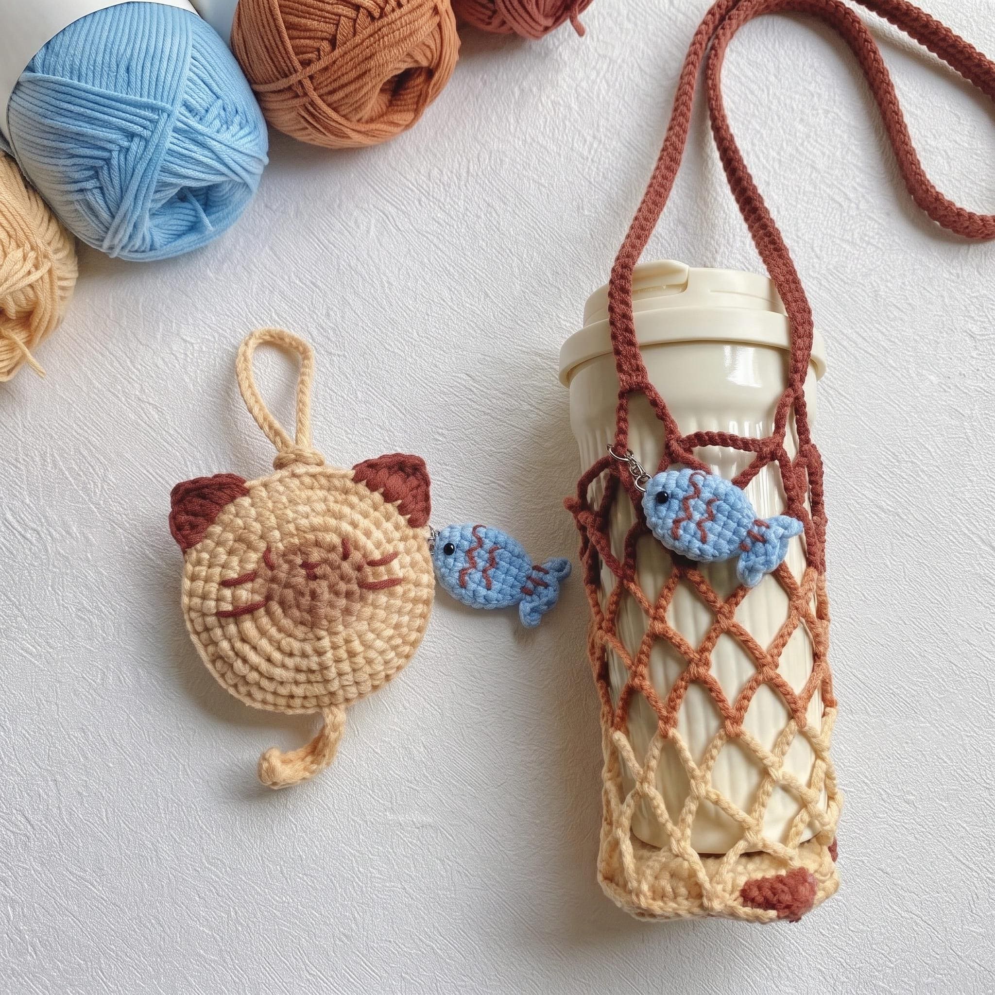 Foldable Cat Water Bottle Sling