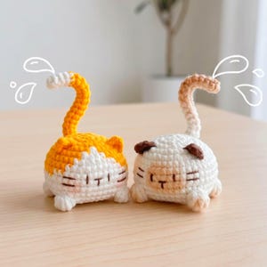 Mini Loaf Cat Crochet PDF Pattern - No-Sew Amigurumi Kitty Tutorial, Cute Crochet Cat Pocket-Sized Plush for Beginners, DIY Animal Crochet