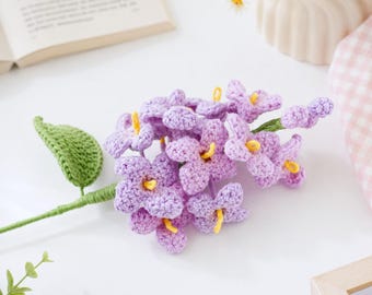 Crochet Lilac Branches Flower Pattern - Flower Amigurumi Bloom PDF Pattern, Easy Crochet Flower for Bouquet, Beginner Friendly Crochet Gift