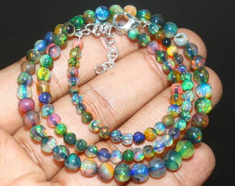 Dainty Opal Necklace | Elegant Beaded Jewelry Gift